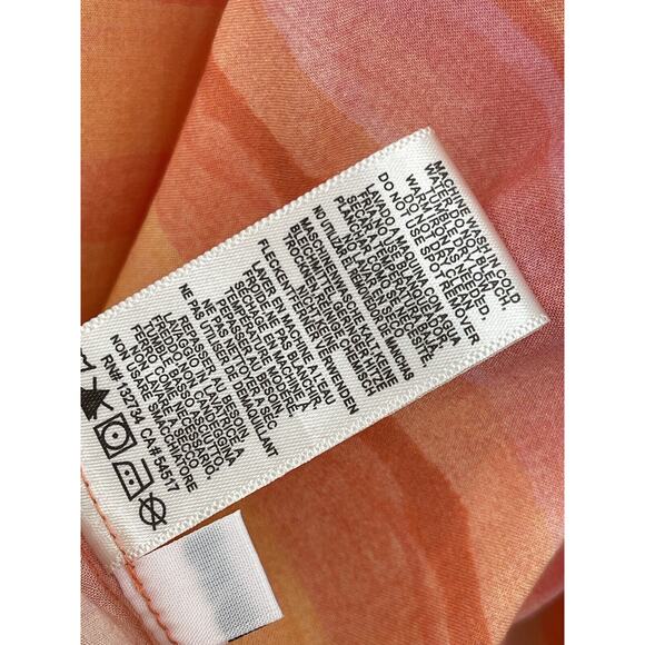 NWT Cloth & Stone Blouse Printed Button Down Orange Lightweight Size 2X - Picture 8 of 8